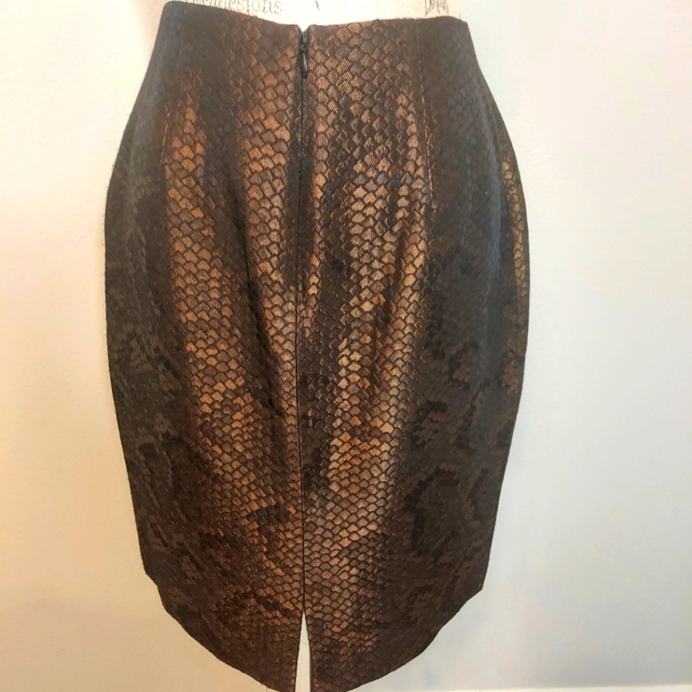 Kay Unger Brown Formal Blazer Skirt Suit Size 6 - Picture 7 of 7